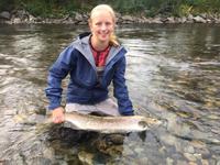 10 kgs hunnfisk CR, fisker Hege Hallan fra Skogn